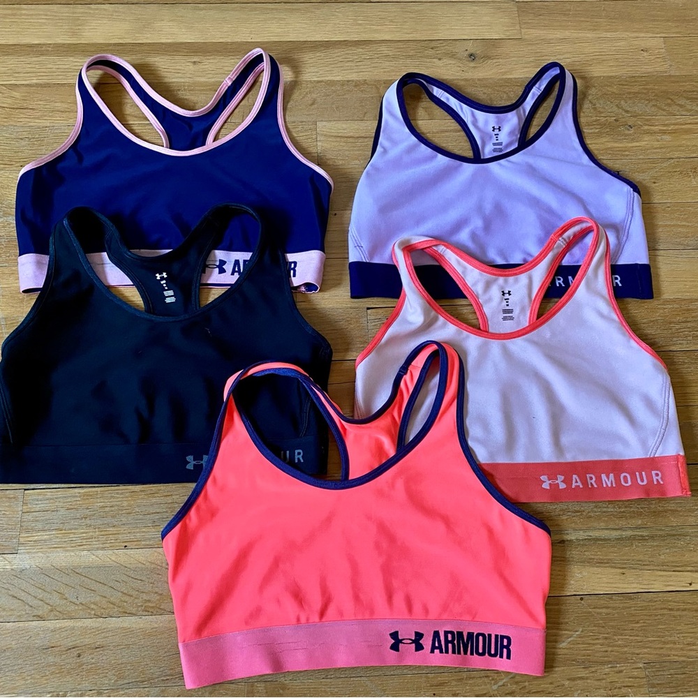 Under Armour Sports Bras Set - Black, Pink, Purple, White
